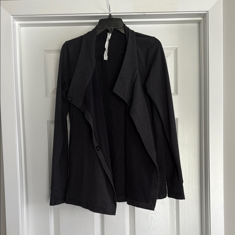 Stylish Black Open Front Cardigan